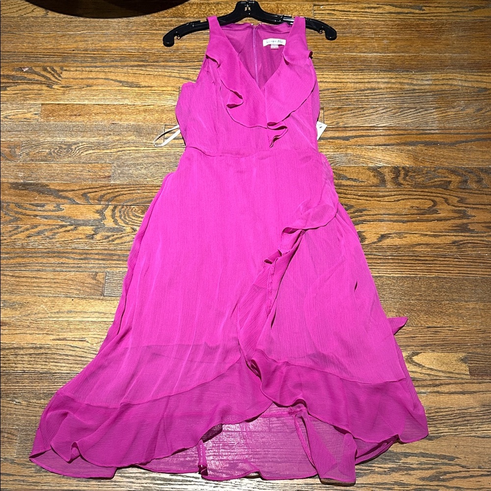 Elegant Fuchsia High Low Dress - Picture 5 of 7